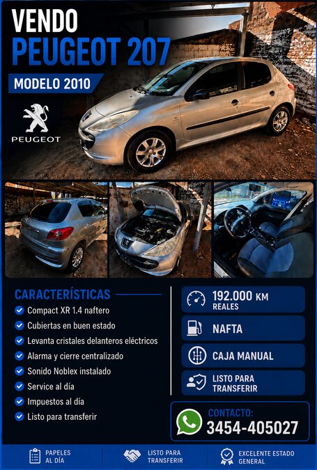 VENDO PEUGEOT 207