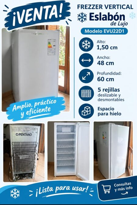 Freezer Vertical ESLABON DE LUJO