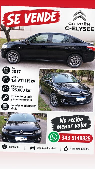 Vendo citeoen c-elysee
