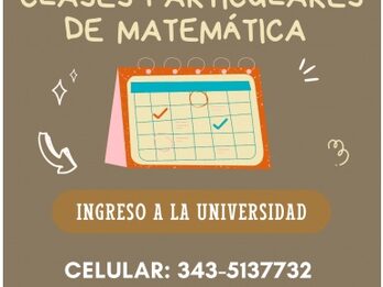 Clases particulares de Matemática, Física y Química