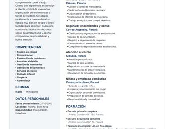 Busco trabajo