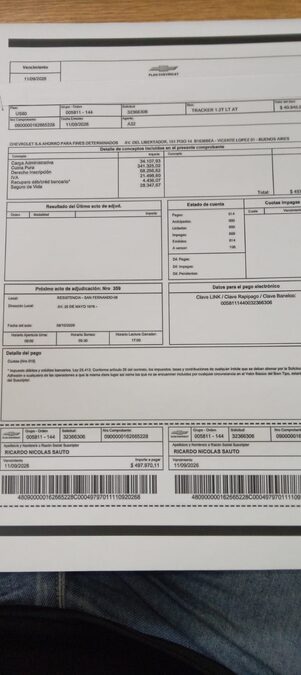 VENDO PLAN DE AHORRO O ENTREGO COMO PARTE DE PAGO