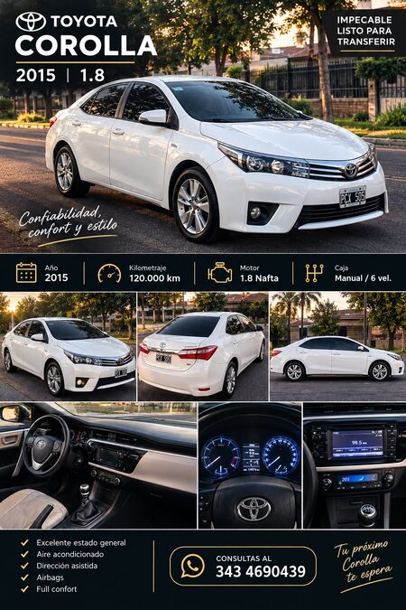 Vendo toyota Corolla 2015