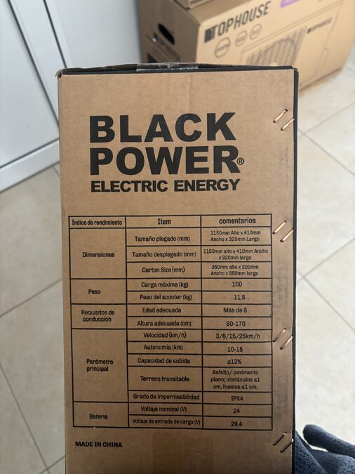 monopatín eléctrico Black Power R32 M