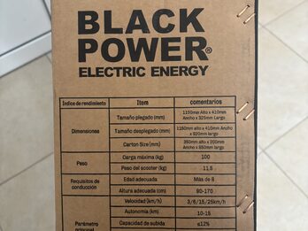 monopatín eléctrico Black Power R32 M
