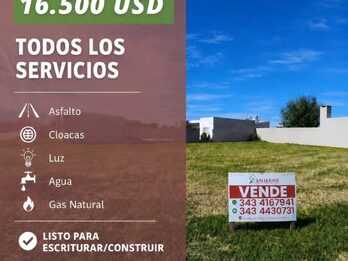 VENDO TERRENO TODOS LOS SERVICIOS-A ESCRITURAR-ORO VERDE