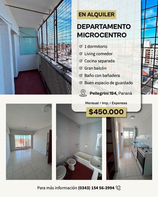 ALQUILO DEPARTEMENTO DE 1 DORMITORIO