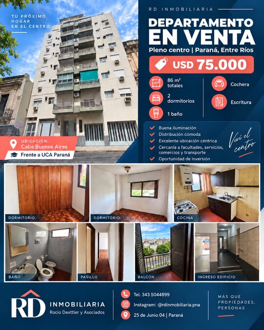 2 DORMITORIOS CALLE BUENOS AIRES