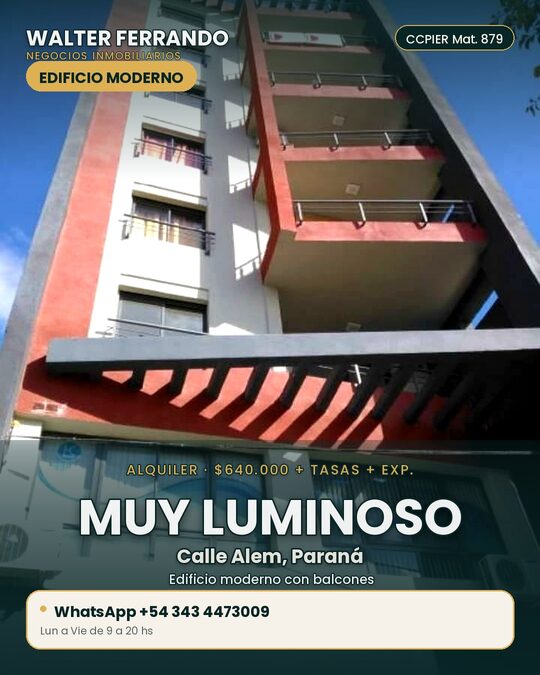 DPTO DOS DORMITORIOS CALLE ALEM
