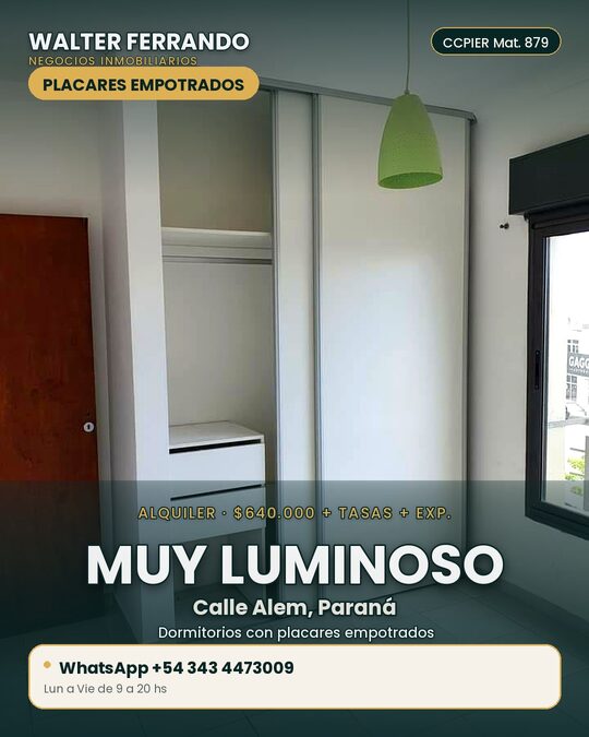 DPTO DOS DORMITORIOS CALLE ALEM