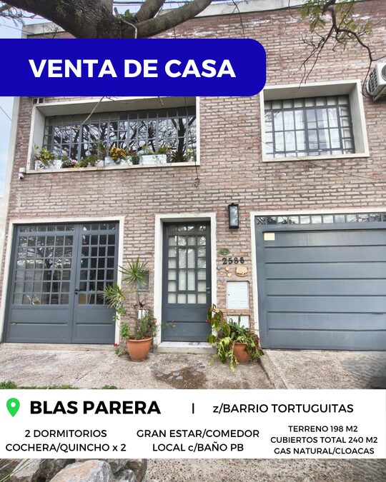 🏡 VENTA de DISTINGUIDA CASA C/LOCAL - BLAS PARERA, PARANÁ 🪴