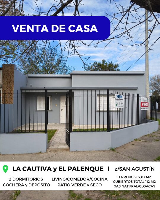 🏡 ALQUILER o VENTA de CASA APTA CRÉDITO HIPOTECARIO - LA CAUTIVA, PARANÁ 🌳