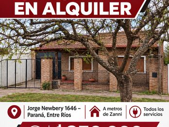 CASA ALQUILER JORGE NEWBERY PARANA