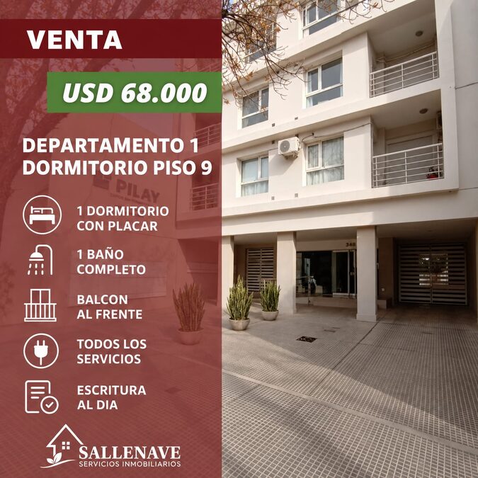 VENDO DEPTO 1 DORMTIORIO + BALCON