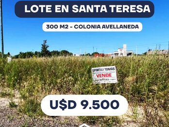 LOTE EN SANTA TERESA - COLONIA AVELLANEDA