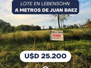 LOTE EN LEBENSOHN Y JUAN BAEZ