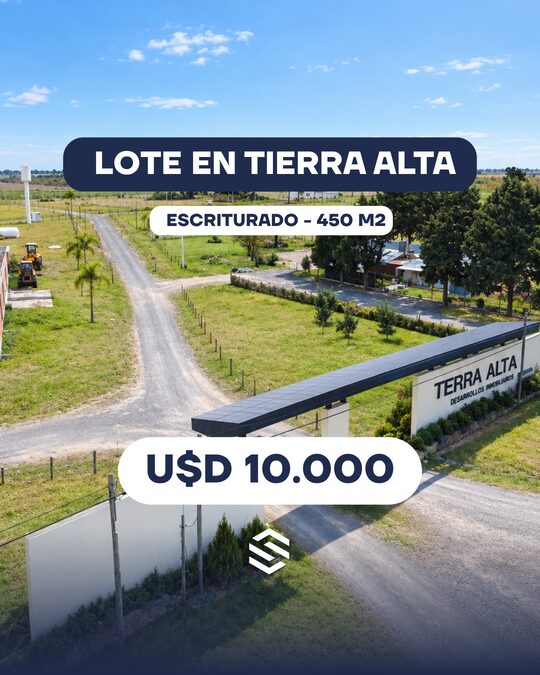 LOTE EN TIERRA ALTA I ESCRITURADO