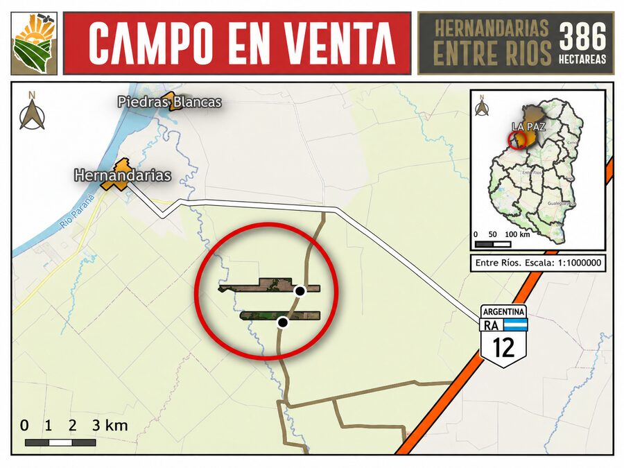 Venta Campo 386 Ha Hernandarias Entre Ríos Agrícola Ganadero