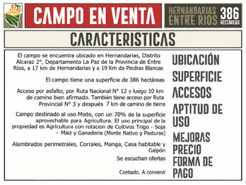 Venta Campo 386 Ha Hernandarias Entre Ríos Agrícola Ganadero