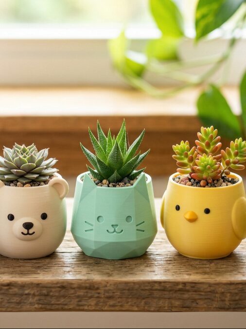 Macetas para regalar a Mamá, impresas en 3d
