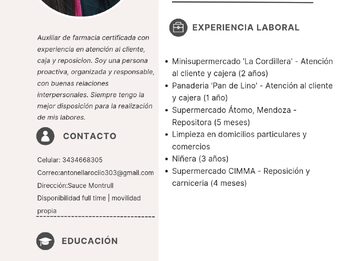 Busco trabajo