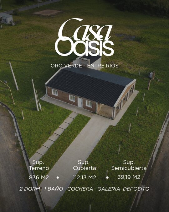 Casa en Oro Verde, Loteo Oasis. Imperdible