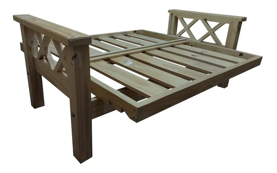 Vendo Futon ecocuero negro - impecable