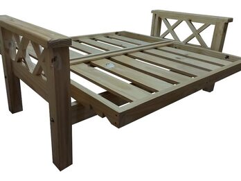 Vendo Futon ecocuero negro - impecable
