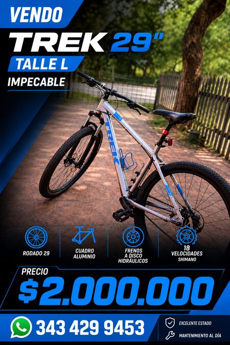 VENDO TREK IMPECABLE MTB