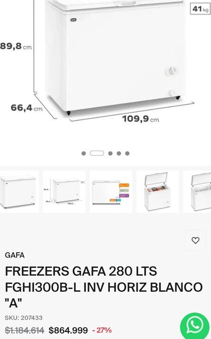 FREEZER GAFA 300 LITROS IMPECABLE