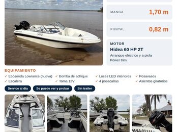 Vendo Lancha Larsen Mystic 460