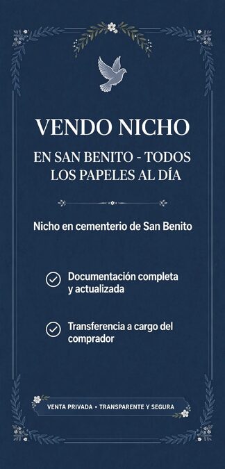 VENDO NICHO