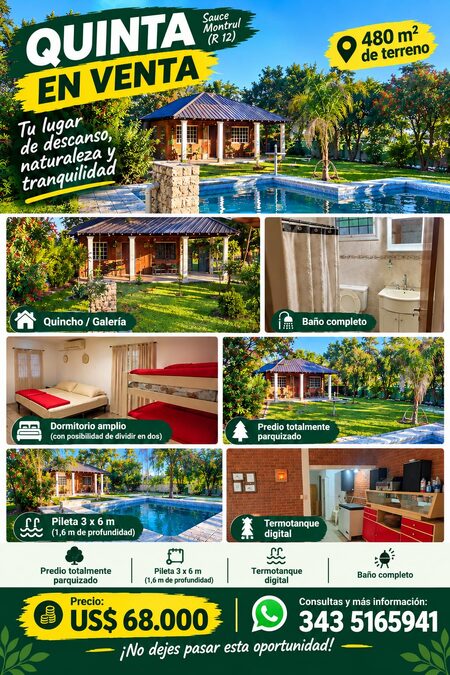 Particular Vendo Casa Sauce Montrull