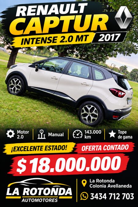 RENAULT CAPTUR INTENS MT KM143MIL 2017 EXCELENTE!