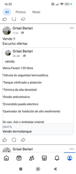 Vendo termotanque 120 l