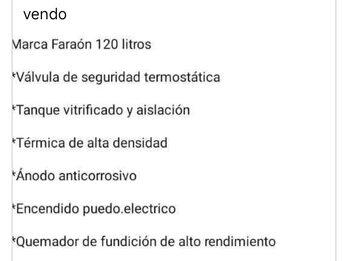 Vendo termotanque 120 l