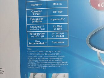 Termotanque a gas natural 51 litros