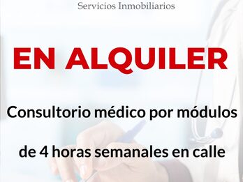 ALQUILO CONSULTORIOS MEDICOS POR MODULOS