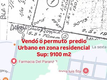 VENDO TERRENO DE 9100M2 EN CALLE CARLOS DARWIN Y BLAS PARERA