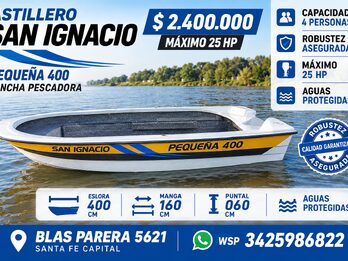 SAN IGNACIO 400 LANCHA PESCADORA NUEVA
