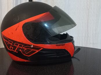 Casco Vertigo Integral V32 Negro Rojo Talle L.