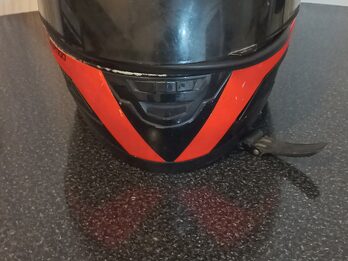 Casco Vertigo Integral V32 Negro Rojo Talle L.
