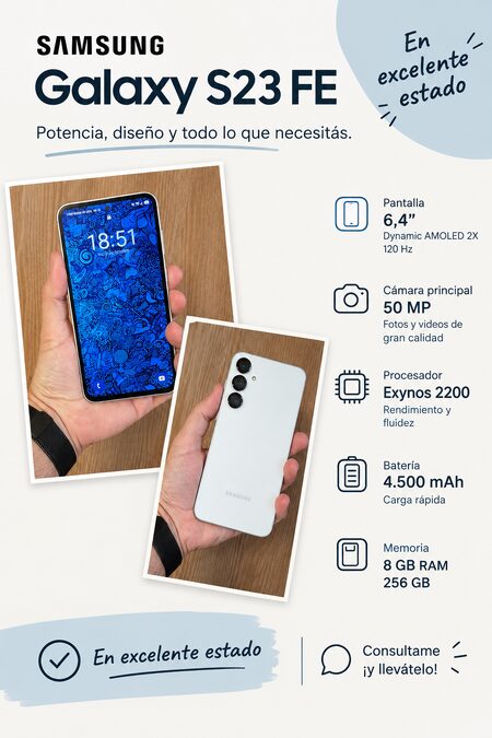 Vendo Samsung Galaxy S23 FE – Excelente estado
