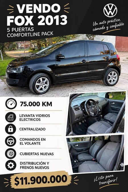 VENDO FOX 5 puertas año 2013