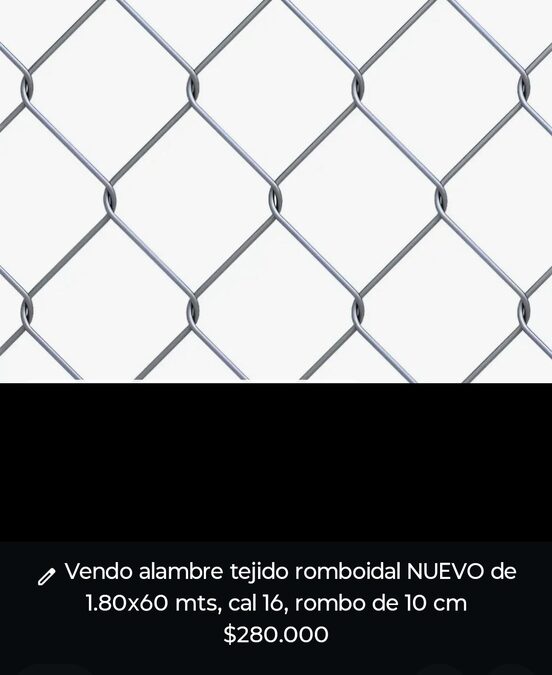 Vendo tejido romboidal nuevo