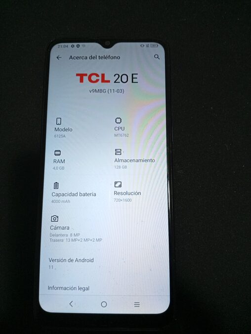Celular TCL 20E 128 GB Azul