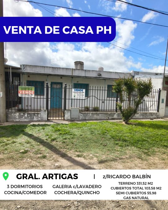 🏡 VENTA de CASA - GRAL. ARTIGAS, PARANÁ 🌳