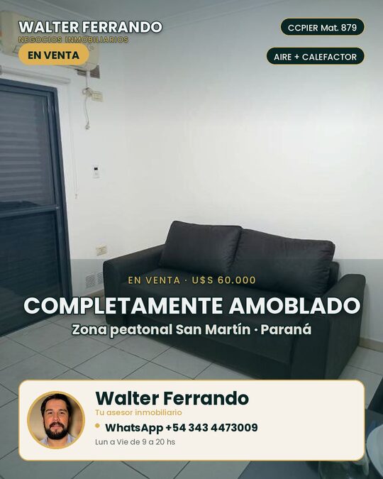 VENTA AMOBLADO